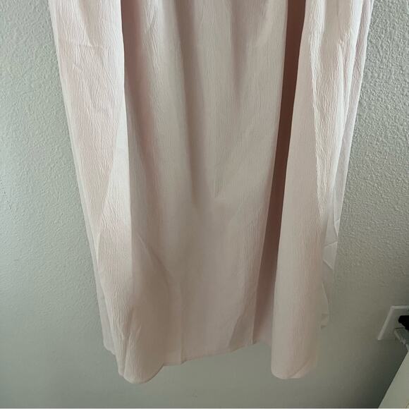 NWT Shein Mod Light Pink Pinafore Pin Up Dress Halter Tie Back Smocking Midi L - Picture 7 of 7